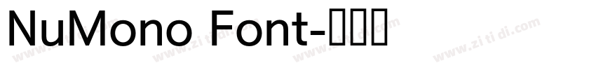 NuMono Font字体转换